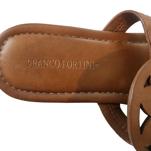 Franco Fortini Brown Leather Sandals with Cut-Out Design Size: 6 - Picture 4 of 11